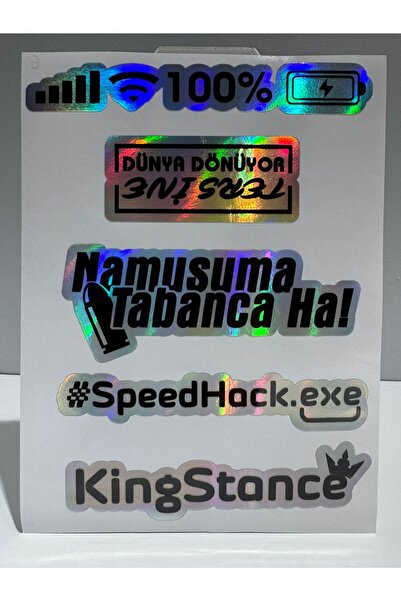 vizyon360dijital Hologram Kart Araba Arka Cam Yazıları 1 Adet Hologramlı Yeni...