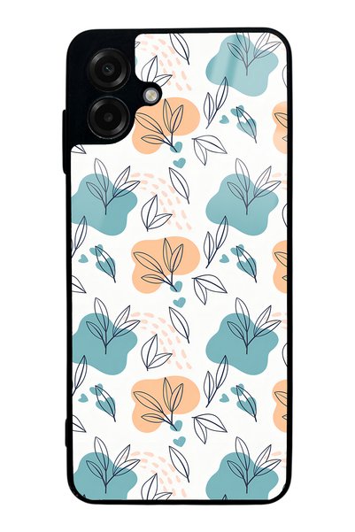 Spoyi Samsung A07 Glossy Phone Case with Tiny Leaves Design