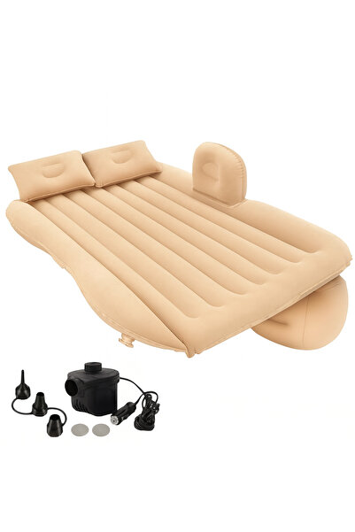 Zenva Saltea auto gonflabilă pentru bancheta din spate cu pompă electrică 135...