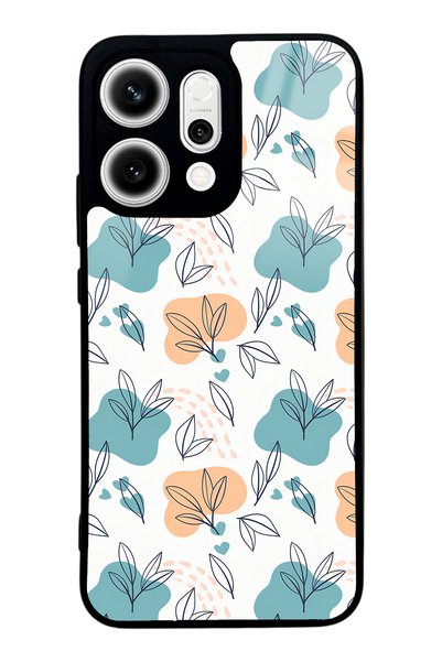 Spoyi Oppo Reno 14 Glossy Phone Case with Tiny Leaves Design