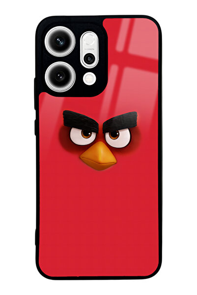 Spoyi غطاء هاتف أوبو رينو 14 بتصميم أحمر لامع