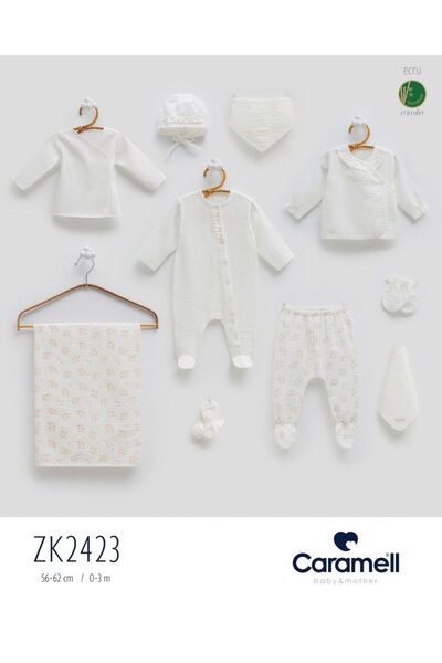 Caramell My Baby Kumsal Muslin Suit 10 Pcs Hospital Release 2423