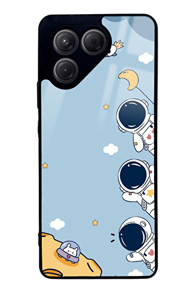 Spoyi حافظة هاتف تكنو بوفا 7 ميني بتصميم رائد الفضاء اللامع