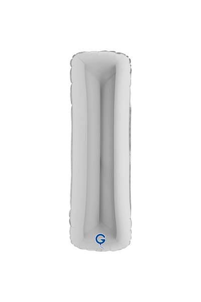 grabo Letter Foil Balloon Silver 26 Inch (66 cm) Italian