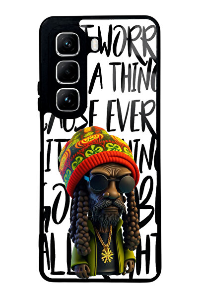 Spoyi حافظة هاتف انفينيكس هوت 50 بتصميم بوب مارلي لامعة