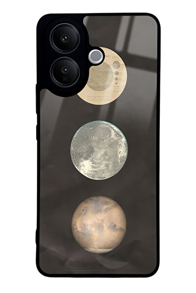 Spoyi Vivo V60 Lite Night Moon Tasarımlı Glossy Telefon Kılıfı