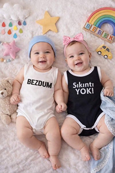 seymenbıçakçılık 2-Piece Baby Bodysuit Set, Compatible with Ages 1–2–3–4, Cot...
