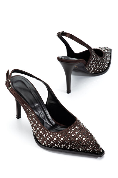 ELEVAM Γυναικεία βραδινά παπούτσια με τακούνι στιλέτο με λεπτομέρειες από ύφασμα