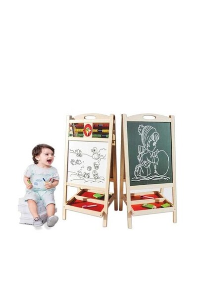 OEM Tablă multifuncțională gigantă AKU 90CM cu 2 fețe + ceas și abac