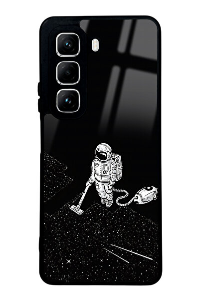 Spoyi حافظة هاتف لامعة بتصميم رائد الفضاء تاتيانا لهاتف انفينيكس هوت 50