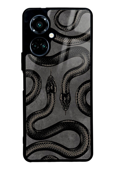 Spoyi Tecno Camon 19 Snake Tasarımlı Glossy Telefon Kılıfı