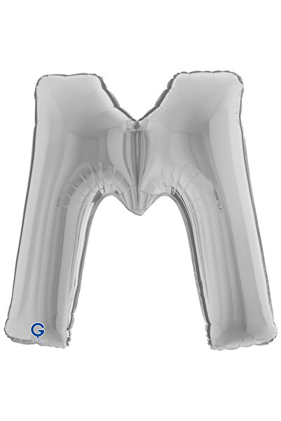 grabo Letter Foil Balloon Silver 26 Inch (66 cm) Italian