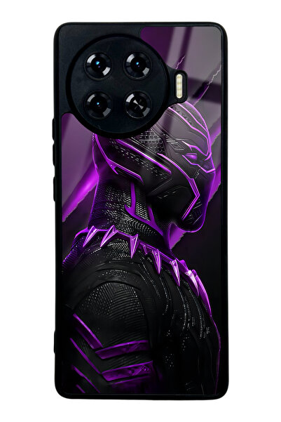 Spoyi Tecno Spark 20 Pro Plus Black Panter Tasarımlı Glossy Telefon Kılıfı
