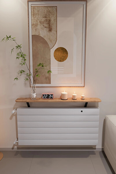 ED PET DİZAYN Petek Üstü Dresuar Dekoratif Uçan Raf Kalorifer Peteği Rafı 120 Cm