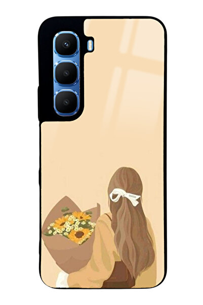 Spoyi غطاء هاتف لامع بتصميم فلورال جيرل لهاتف إنفينكس هوت 60