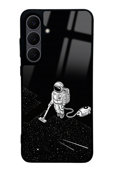 Spoyi غطاء هاتف لامع بتصميم رائد الفضاء تاتيانا لهاتف سامسونج S25 Fe