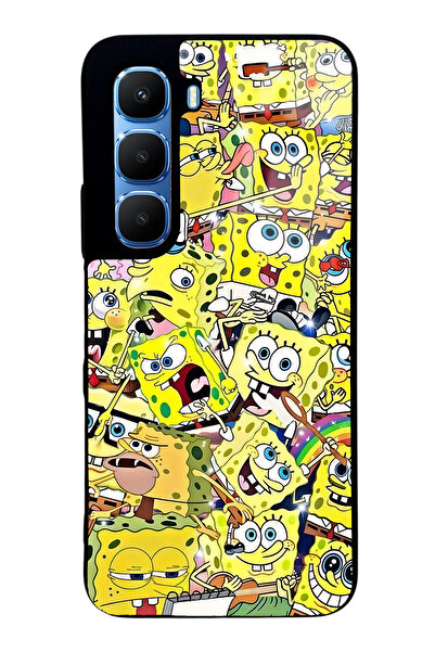 Spoyi غطاء هاتف إنفينكس هوت 60 بتصميم سبونج بوب لامع