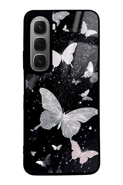 Spoyi İnfinix Hot 60i Kelebek Tasarımlı Glossy Telefon Kılıfı