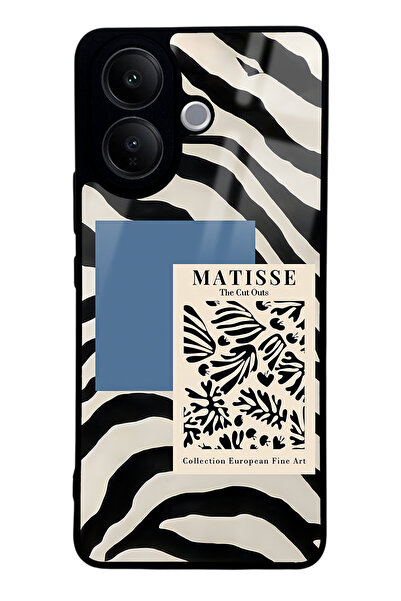 Spoyi Vivo V60 Lite Zebra Matısse Tasarımlı Glossy Telefon Kılıfı