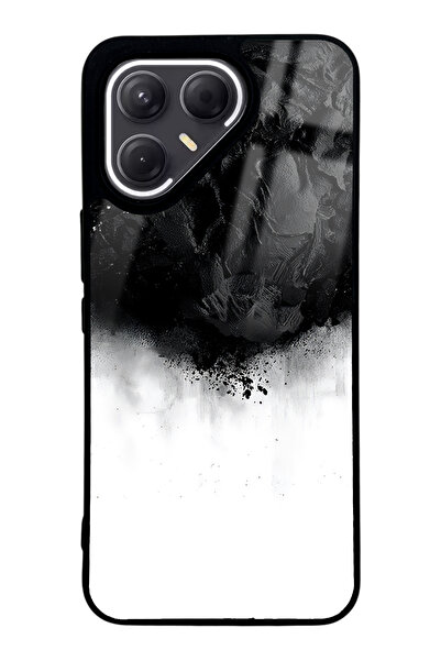 Spoyi حافظة هاتف تكنو بوفا 7 برو بتصميم دخاني أسود لامع