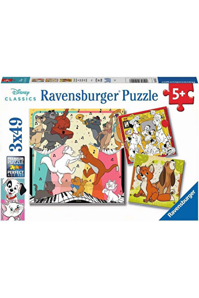 RAVENSBURGER Walt Disney Hayvanlar Puzzle 3 x 49 Parça