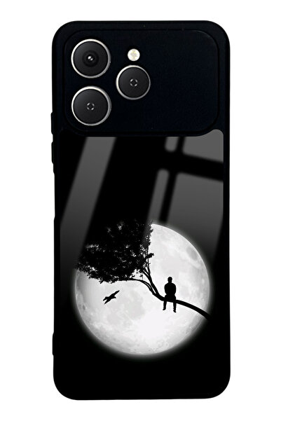 Spoyi Tecno Spark 40 Aya Bakış Tasarımlı Glossy Telefon Kılıfı