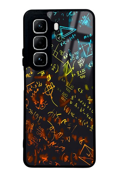Spoyi Infinix Hot 50 Glossy Phone Case with Mathematical Design