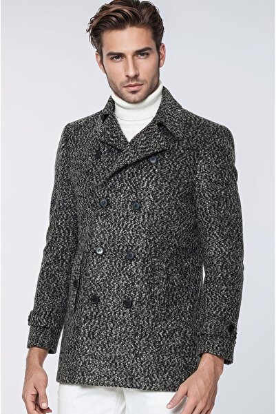 Dewberry PLT9329 PALTO-DESENLİ GRİ