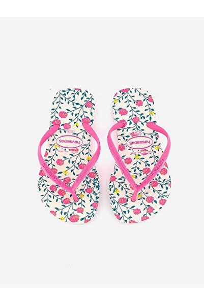 Havaianas Slim Romance slippers, White with Printed , size 41, sole length 27 cm