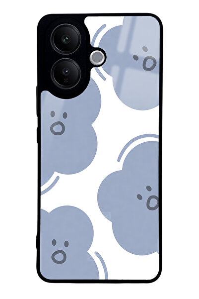 Spoyi Vivo V60 Lite Cloud Face Tasarımlı Glossy Telefon Kılıfı