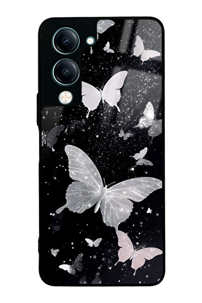 Spoyi Vivo Y04 Kelebek Tasarımlı Glossy Telefon Kılıfı