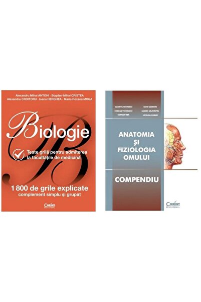 Editura Corint Pachet Admitere la medicina (2 carti): 1. Biologie