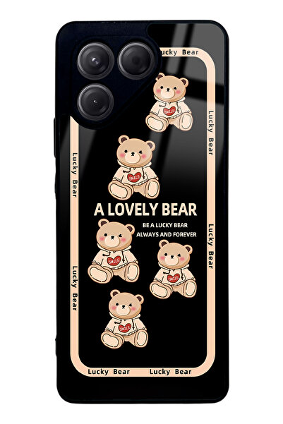 Spoyi حافظة هاتف تكنو بوفا 7 لامعة بتصميم الدب المحظوظ