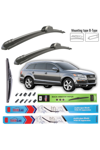 TEAMCAR Wipers Audi Q7 (4L) 2005-2009 – Complete set