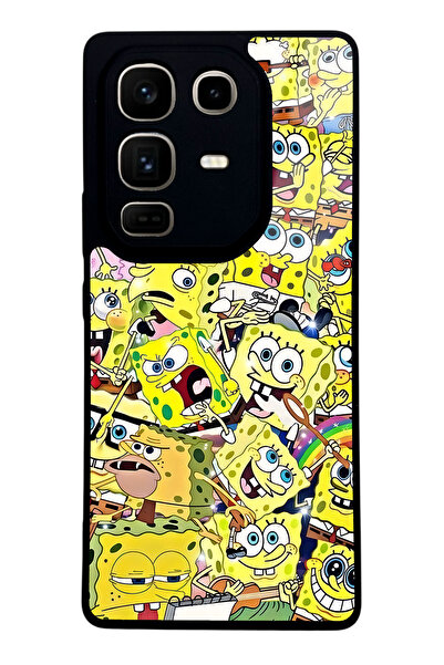 Spoyi غطاء هاتف لامع بتصميم سبونج بوب لهاتف إنفينكس نوت 50 برو