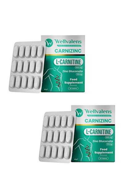 Wellvalens Carnizinc İkili Paket L-Karnitin 1000 mg + Çinko | Enerji & Metabo...
