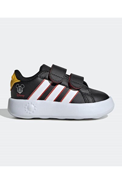 adidas أحذية ديزني ميكي ماوس الكبيرة - أسود أساسي/أبيض سحابي/أحمر