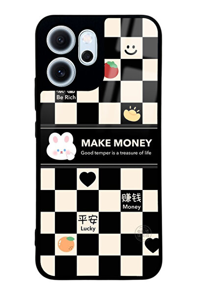 Spoyi Oppo Reno 14F Make Money Tasarımlı Glossy Telefon Kılıfı