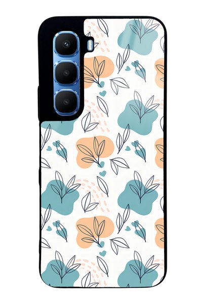 Spoyi Infinix Hot 60 Glossy Phone Case with Tiny Leaves Design