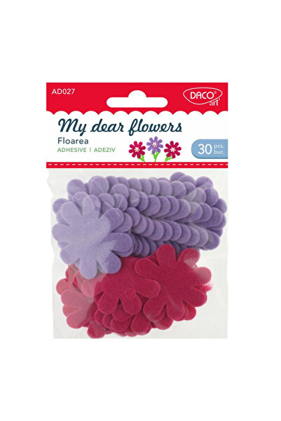 daço Accesorii craft - AD027 Flori din pasla autoadeziva