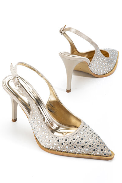 ELEVAM Γυναικεία βραδινά παπούτσια με τακούνι στιλέτο με λεπτομέρειες από ύφασμα