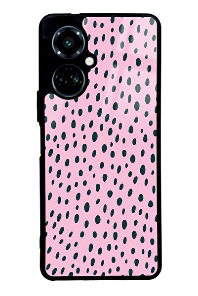 Spoyi Tecno Camon 19 Pembe Benek Tasarımlı Glossy Telefon Kılıfı