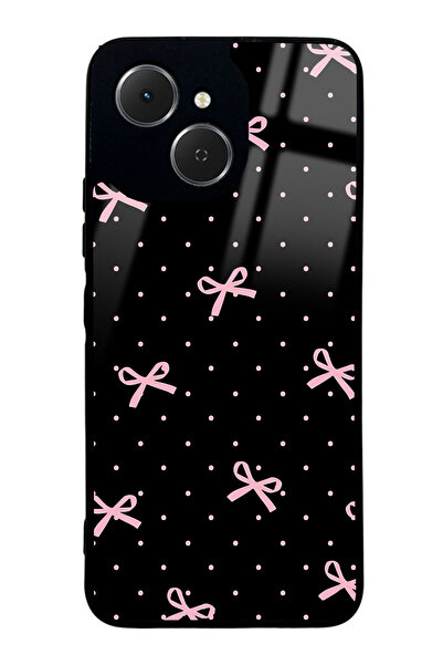 Spoyi Tecno Spark 40C Pembe Kurdele Tasarımlı Glossy Telefon Kılıfı