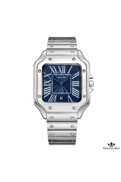 Caverton Mair Caverton Mayer watch with a blue dial and steel strap