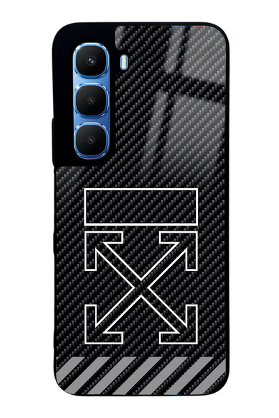 Spoyi Infinix Hot 60 White Design Glossy Phone Case