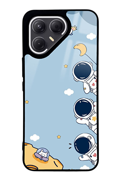 Spoyi حافظة هاتف تكنو بوفا 7 برو ميني بتصميم رائد الفضاء اللامع