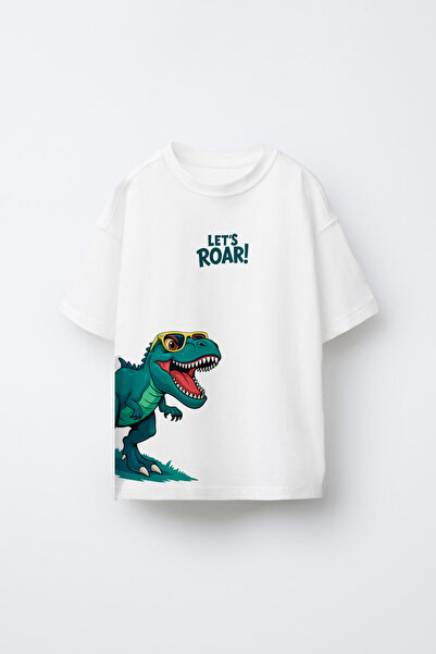 c.c.l. coccolin kids baby clup Dinosaur Roar Printed Boy's Oversized T-Shirt