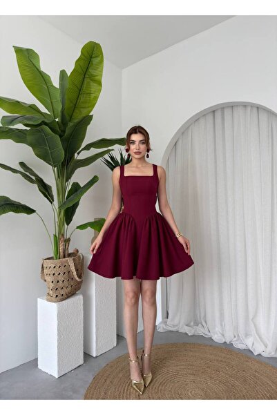 EtikaOnline kadın sırt fiyonk detaylı mini elbise