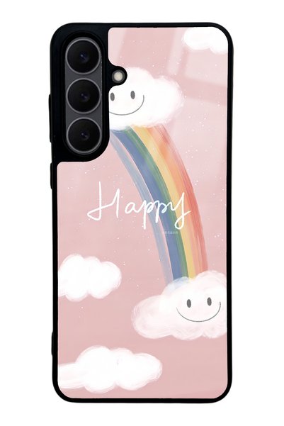 Spoyi Samsung S25 Fe Happy Cloude Design Glossy Phone Case