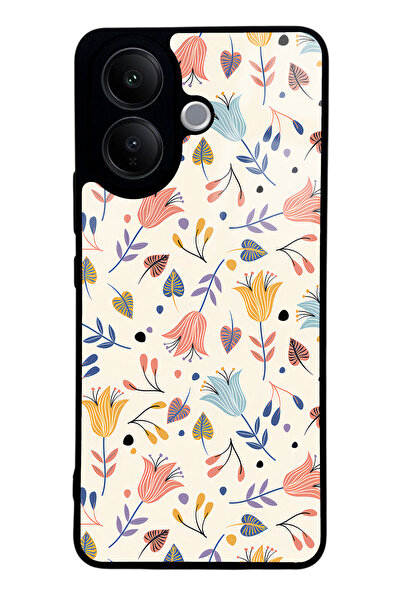 Spoyi Vivo V60 Lite Beyaz Bindanlı Tasarımlı Glossy Telefon Kılıfı